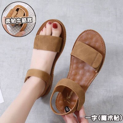 Beef Sole Sandals Flat Shoes Spring New Shoes Roman Shoes Be