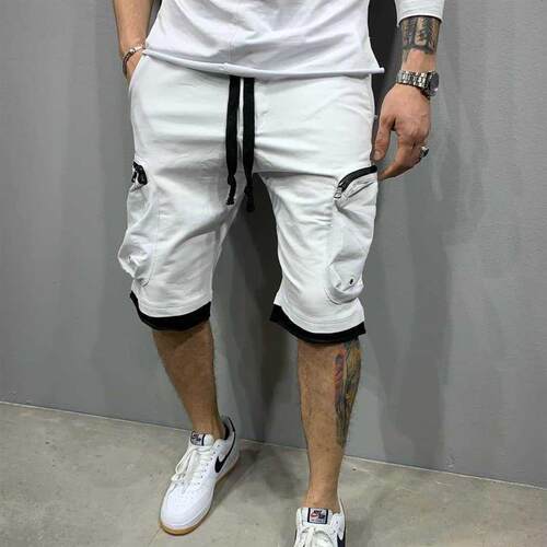 Summer Casual Shorts Men Big Pocket Short Pants 男夏口袋短裤