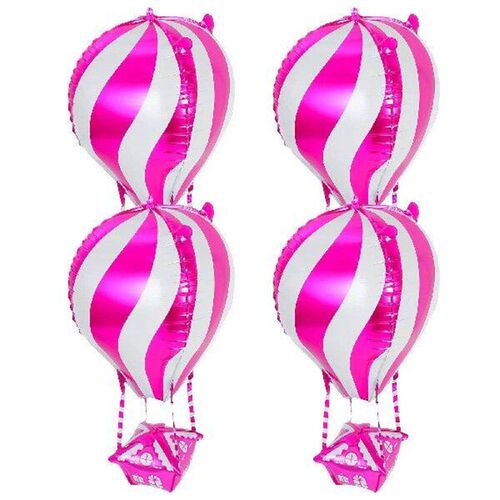 4Pcs Hot Air Balloon Aluminum Inflatable Decor Party