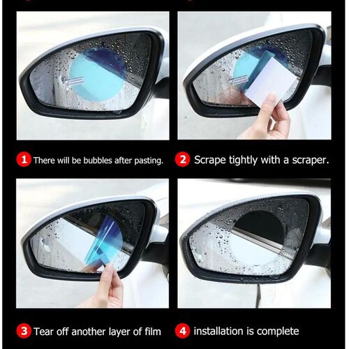 4pcs Anti Fog Car Mirror Window Films Side Rearview Mirror P