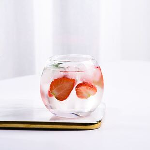 Clear drink glass, thin crystal glass, soda glass