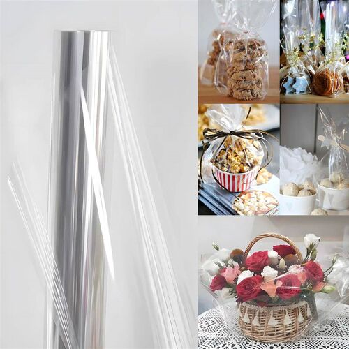 Cellophane Wrap Roll Clear Paper Wrapping Gift Transparent B