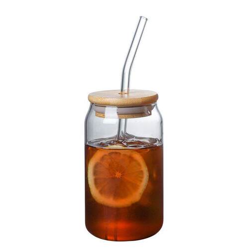 600ML cold drink glass with lid and straw juice cup