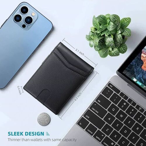 Rfid Carbon Fiber Luxury Men Wallets Money Bag Slim Thin Man