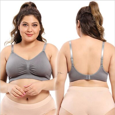 Plus size breastfeeding bra plus size pregnancy gathered fro
