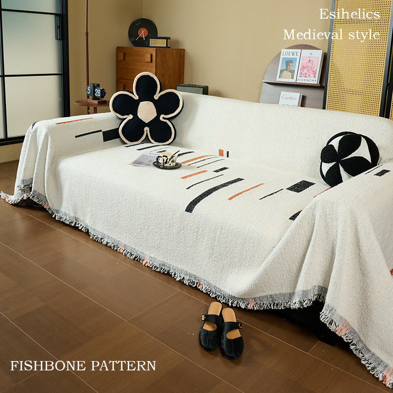 沙发巾20新款中古风毛毛纱高级感四季通用罩毯沙发垫沙发盖布,居家布艺,沙发套,淘宝优惠券,粉丝福利购,淘宝优惠卷