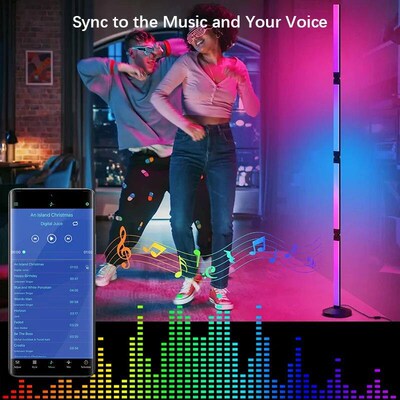 Floor Lamp LED with Remote Control, Voice & App Control, Mus