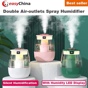 Double Air Outlets Spray Humidifier Type-C Silent Portablle