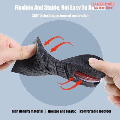 Height Increase Insoles for Men Women Elevator Shoes Cushion