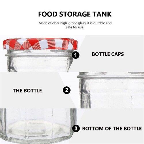 12 Pcs Pendant Glass Bottle Operate Coarse Cereals Canister