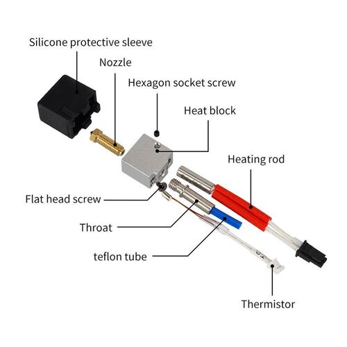 1/2Sets 24V 60W Hotend Kit For Anycubic Kobra 2 Kobra 2 Neo