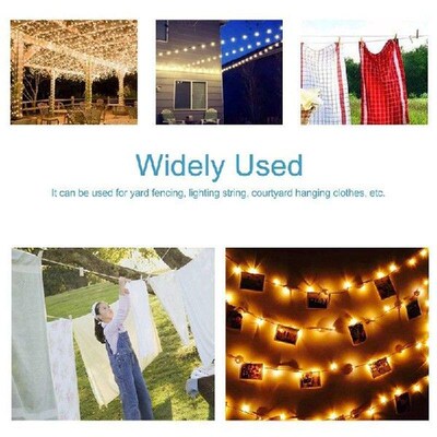 30M Garden Wire Fence Roll Kit,Nylon Coated Heavy Duty