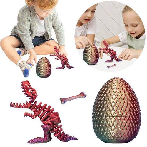 3D Printed Dinosaur Egg 3D Printed Dinosaur Toy Articulated