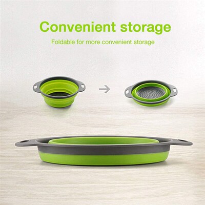 Collapsible Colander Basket Washing Basket Drain Tool