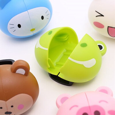 Cute Various Cartoon Animal Head Toothbrush Holders With Wal