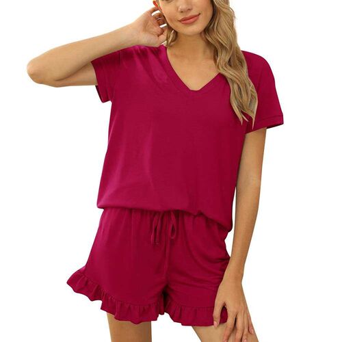Spring and Summer Home Two-Piece Womens Casual Drawstring S
