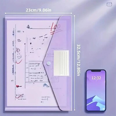 5PCS plastic envelope, transparent reusable plastic envelope