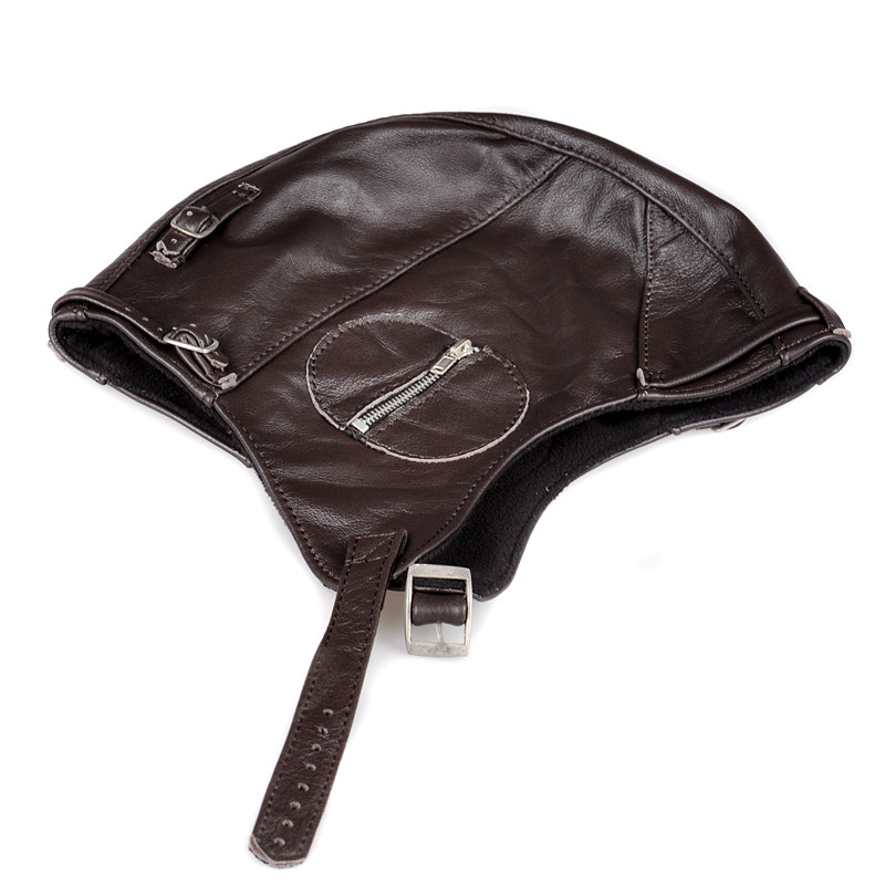 Exclusive  Winter Man Genuine Pure Leather Fur Pilot Flight