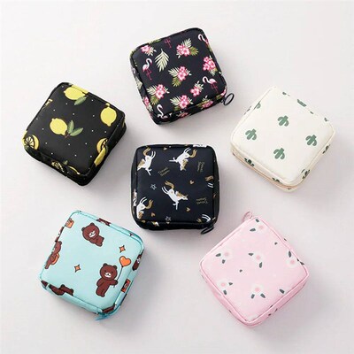 Women Portable Sanitary Pads Storage Bag Tampon Pouch Napkin