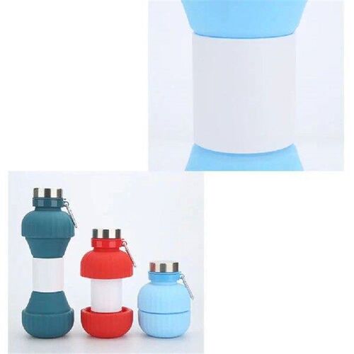 650ml Folding Water Bottle Reusable Wear-resistant Silicone