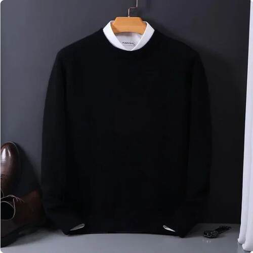 2024 Cashmere Sweater O-neck Pullovers Mens Loose Oversized