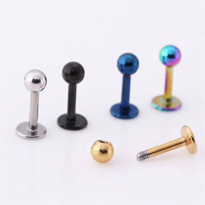 Fashion men women ear bone piercings lip piercings labret 4/