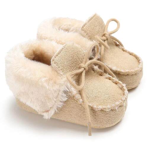 Freshman baby cotton walking shoes with soft soles, warm aut