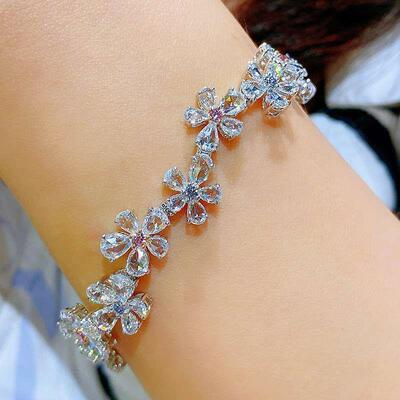 Highend zircon simulation Mosane diamond fivepetal flower