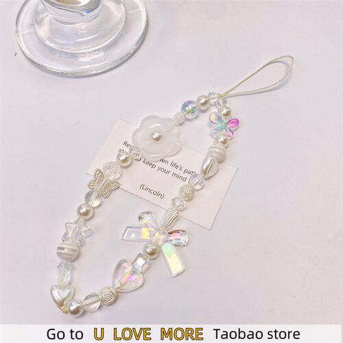 Creative Resin Transparent Bow Flower Practical Lanyard Acry