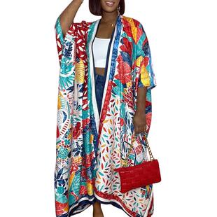 Beach ver Up Women Printed Bohemian Bikini ver Ups Kimonos 2