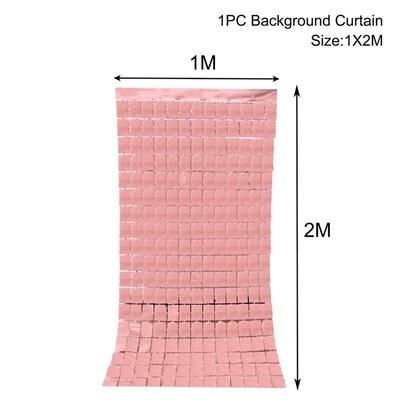 Party Background Curtain Sequin Backdrop Wedding Decor Baby