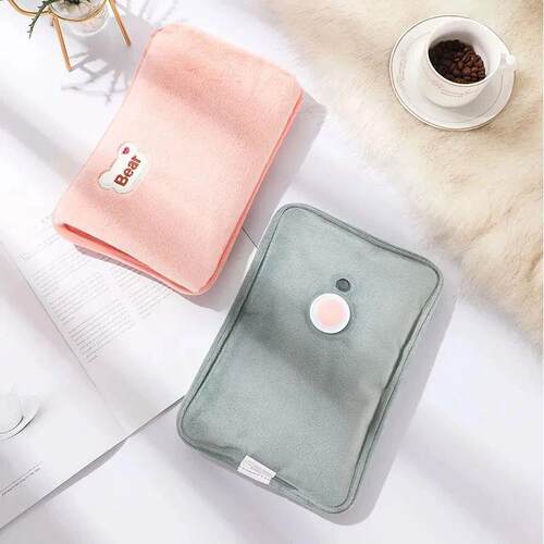 EU Plug Hand Warmer Electric Hot Water Bag Winter Soft Plush
