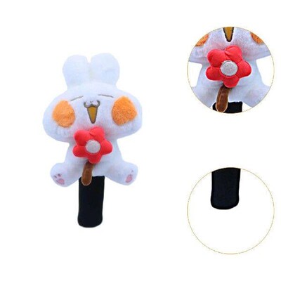 Plush Bunny Golf Wood Headcover Long Neck Wrap Golf Cue