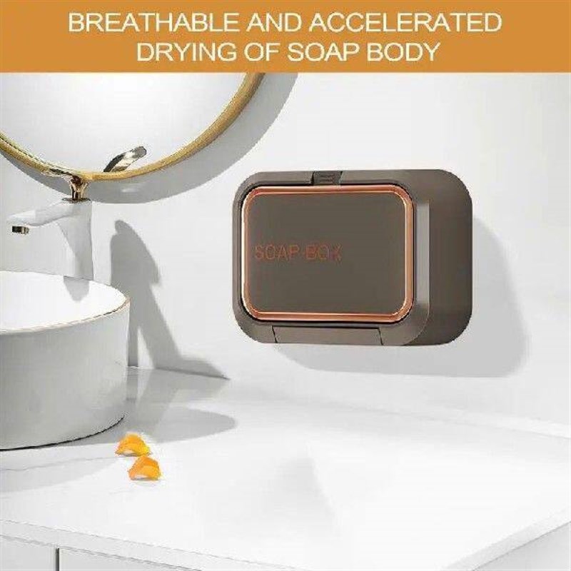 Wall Soap Holder Soap Box Adhesive Sponge Storage Organizer图片