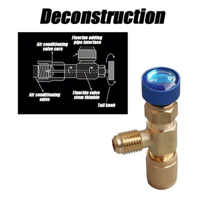 1/2/4PCS Air Conditioning Refrigerant Safety Valve R410A R22