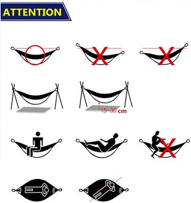 Outdoor Camping Hammock - Portable Nylon Parachute Lightweig