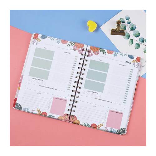 undated A5 Daily Weekly Planner Agenda Notebook Weekly Goal0