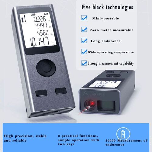 Mini Laser Rangefinder Digital Tape Measure Laser Ruler USB