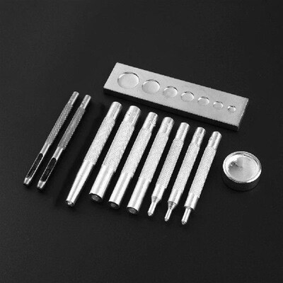 11pcs Install Tool Set Fastener Buttons Hole Punch Buttons