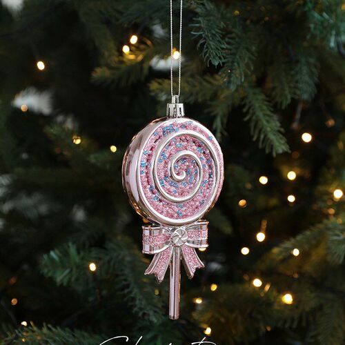 Pink Snowflake Christmas Tree Decorations Cute Xmas Ornament