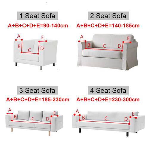Waterproof L Shape Corner Sofa Cover 1/2/3/4 Seaters Jacquar