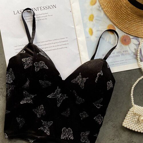 Stylish Vest Tops for Women Versatile VNeck Slim Short Retro