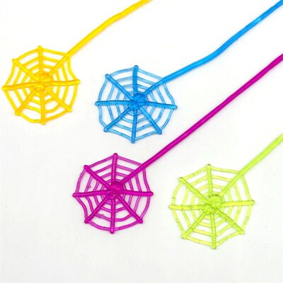 12/30Pcs Sretchable Climbing Spider Web Tricky Toys Kids Bir