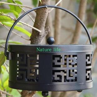 Metal Iron Mosquito Coil Insect Repellent Holder Case box