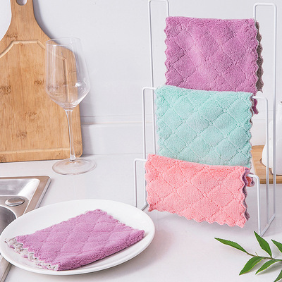 Kitchen Towels Dishcloths Coral Fleece Dish Towel Dish Rags