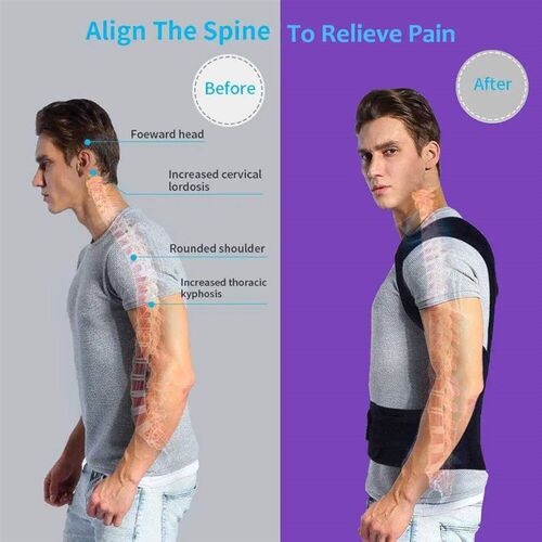 Back Posture Corrector Adult Back Support Shoulder Lumbar Br