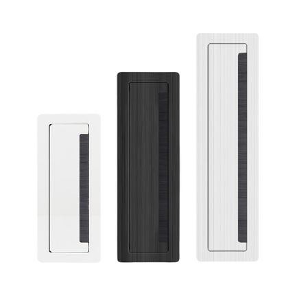 铝合金缓冲穿线盒长方形电视柜桌面盖板装饰孔洞办公电脑桌线孔盖