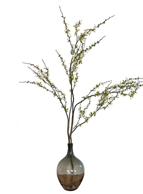 楼夏家仿真花假绿植餐桌花室内装饰落地雪柳干花枝条花束花艺摆件