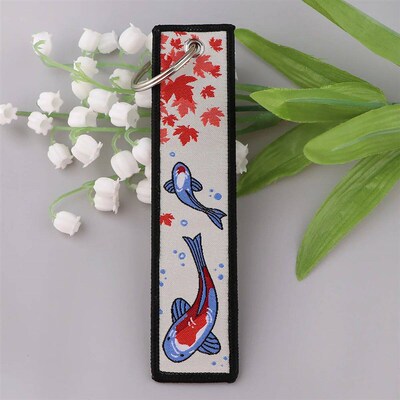 Japanese Key Tag Good Luck Keychains for Car Motorcycles Key