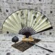 Style Folding Fan 33.33CM Handle Vintage Wooden Clas Chinese